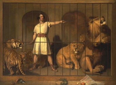 Portrait of Mr. Van Amburgh, As He Appeared with His Animals at the London Theatres by Edwin Landseer